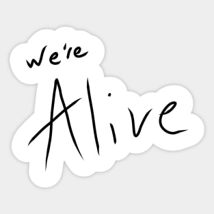 We're Alive - Dark Logo (Chest Pocket Apparel) Sticker